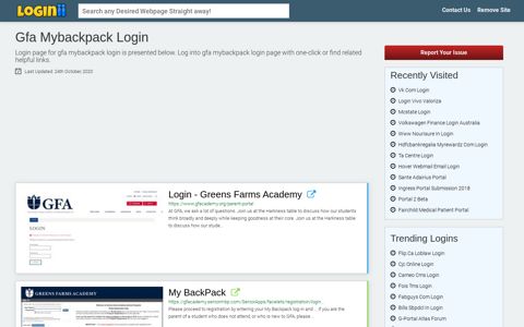 Gfa Mybackpack Login | Accedi Gfa Mybackpack - Loginii.com