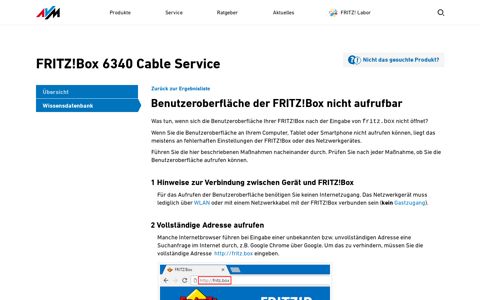 FRITZ!Box 6340 Cable Service - Wissensdatenbank - AVM