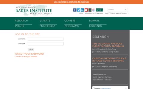 Login - Baker Institute for Public Policy