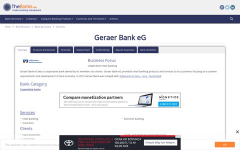 Geraer Bank eG (Germany) - Bank Profile - TheBanks.eu