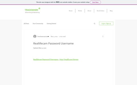 Reallifecam Password Username - Wix.com