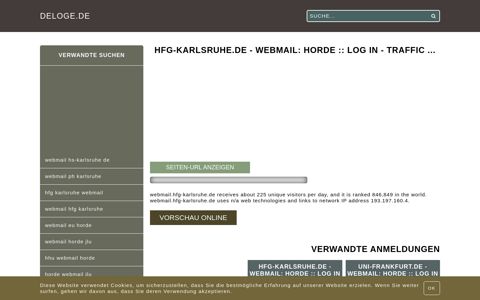 Hfg-karlsruhe.de - Webmail: Horde :: Log in - traffic ... - Allgemeine ...