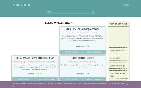 keenu wallet login - General Information about Login - Logines UK