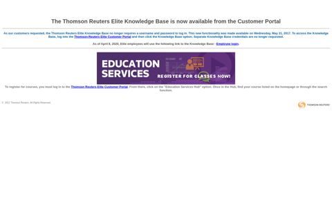 Thomson Reuters Elite Knowledge Base