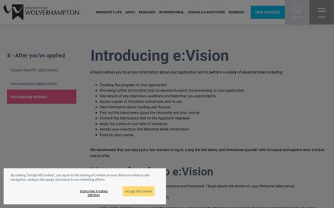 Introducing eVision - University of Wolverhampton