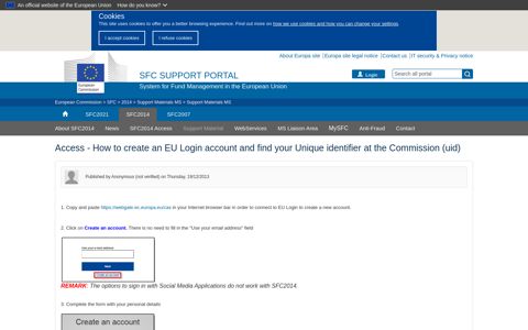 Access - How to create an EU Login account and find your ...