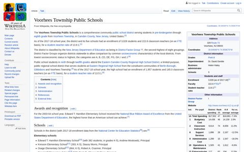 Voorhees Township Public Schools - Wikipedia