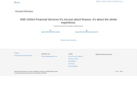 GMSA Financial Services - Account Services - WesBank