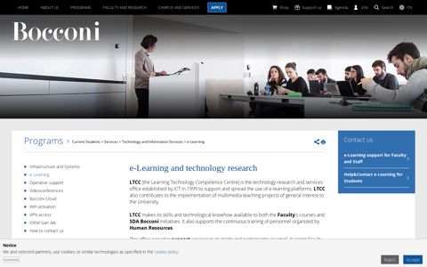 e-Learning and technology research - Bocconi University Milan