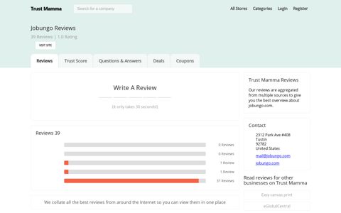 Jobungo Reviews - Read Customer Reviews of jobungo.com ...