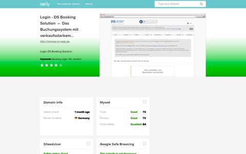 Login - DS Booking Solution –... - Zimmer Im Web - Sur.ly