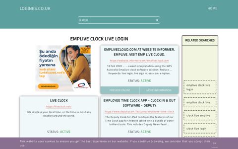 emplive clock live login - General Information about Login