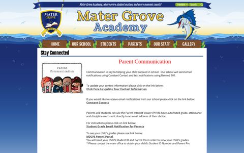 Stay Connected - Mater Grove Academy