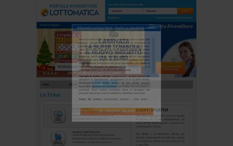 Lis Ticket - Portale Rivenditori Lottomatica