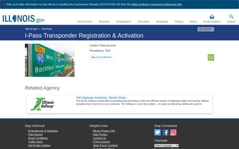 I-Pass Transponder Registration & Activation - Illinois.gov