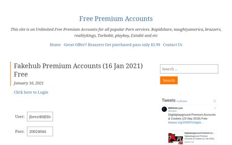 Fakehub Premium Accounts - Free Premium Accounts
