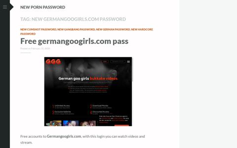 new germangoogirls.com password | New Porn Password