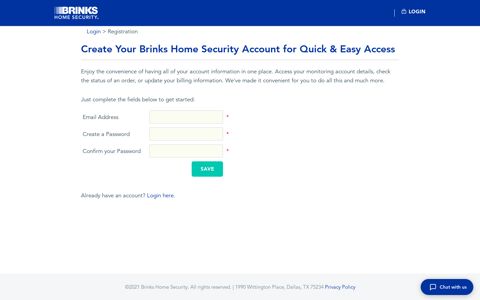 Registration | Brinks Home Security™ - Login | Brinks Home ...