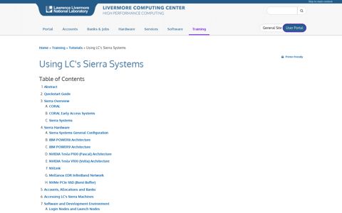 Using LC's Sierra Systems | High Performance Computing