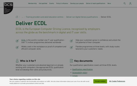 Deliver ECDL | BCS