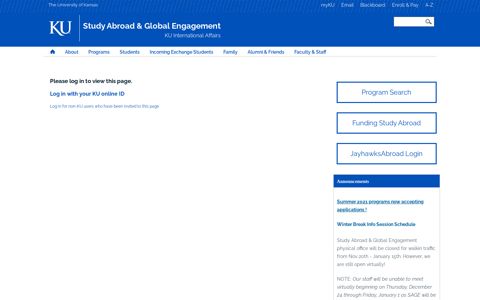 Please log in | Study Abroad & Global Engagement