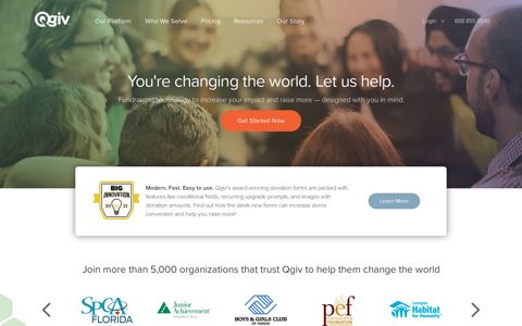 Qgiv: Accept Donations Online, On-Site and by Text