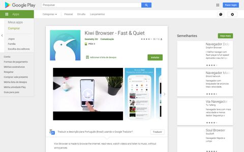 Kiwi Browser - Fast & Quiet – Apps no Google Play