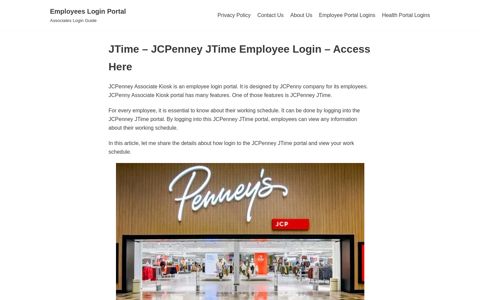 JTime - JCP JTime - Official JCPenney JTime Employee Login ...