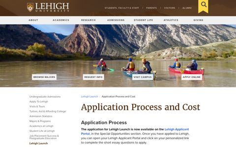 Lehigh Launch: Application Process and Cost | Lehigh ...