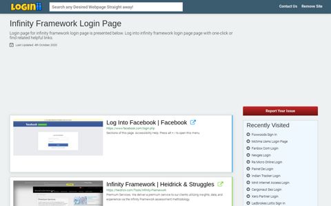Infinity Framework Login Page - Loginii.com