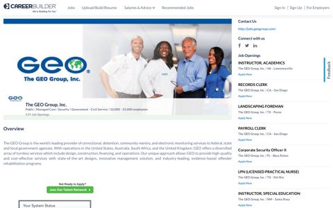 Work at The GEO Group, Inc. | CareerBuilder