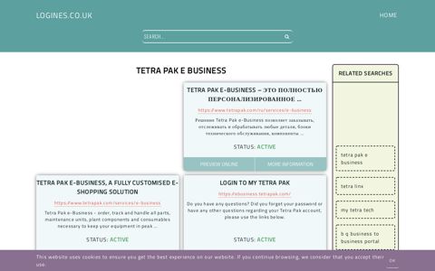 tetra pak e business - General Information about Login - Logines.co.uk