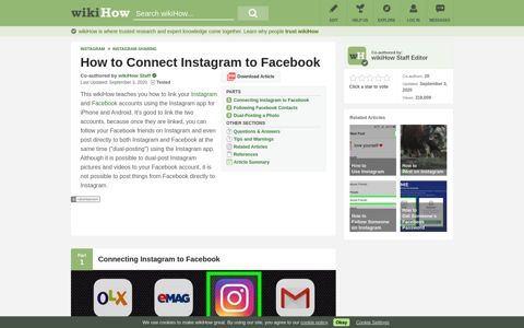How to Connect Instagram to Facebook (with Pictures) - wikiHow