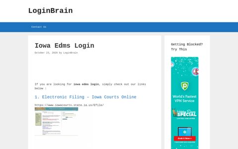 Iowa Edms - Electronic Filing - Iowa Courts Online - LoginBrain