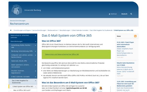 E-Mail-System von Office 365 - Universität Bamberg