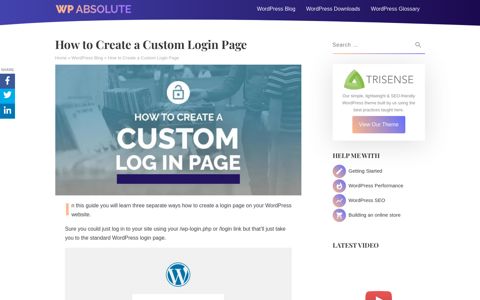 How to Create a Custom Login Page - WP Absolute