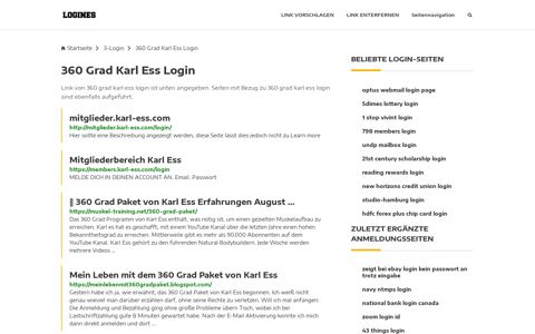 360 Grad Karl Ess Login | Allgemeine Informationen zur Anmeldung