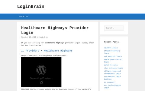 healthcare highways provider login - LoginBrain