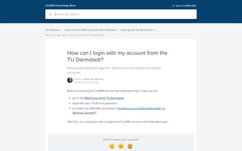 How can I login with my account from the TU Darmstadt ...