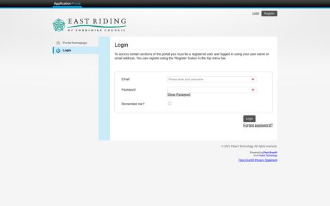 Login - East Riding of Yorkshire Council