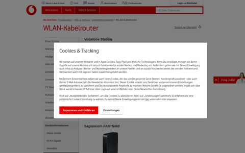 WLAN-Kabelrouter - Vodafone Kabel Deutschland Kundenportal