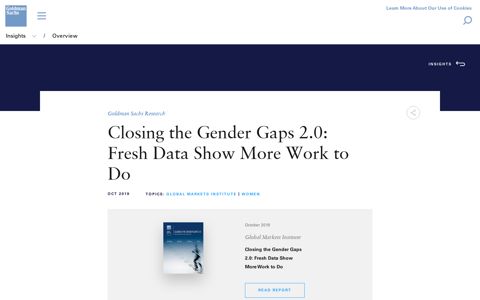 Insights - Closing the Gender Gaps 2.0 ... - Goldman Sachs