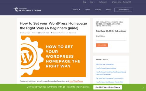 How to Set your WordPress Homepage the Right Way ...