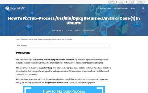 Fix ”sub process usr bin dpkg returned an error code 1" in ...
