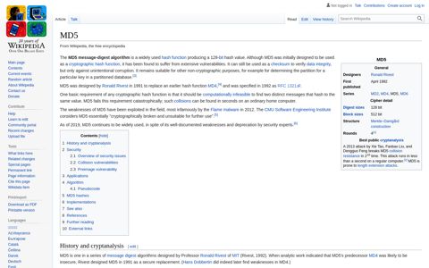 MD5 - Wikipedia