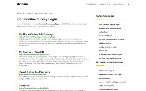 Ipanelonline Survey Login ❤️ One Click Access - iLoveLogin