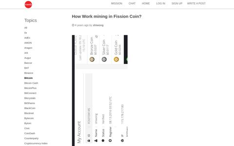 How Work mining in Fission Coin? • Newbium