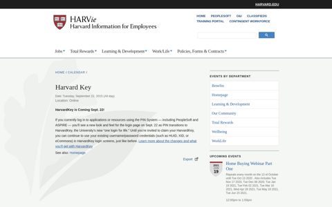 Harvard Key | Harvard Human Resources - HR @ Harvard
