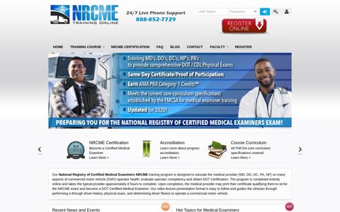 NRCME Training Online | DOT Medical Examiner Certification