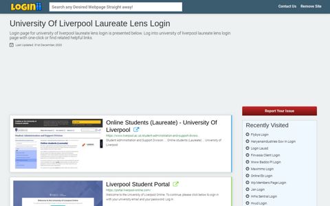 University Of Liverpool Laureate Lens Login - Loginii.com